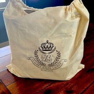 Ralph Lauren NWOT medium size canvas bucket bag. Nautical print.